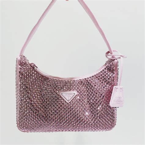 pink diamond prada bag|bedazzled prada bag.